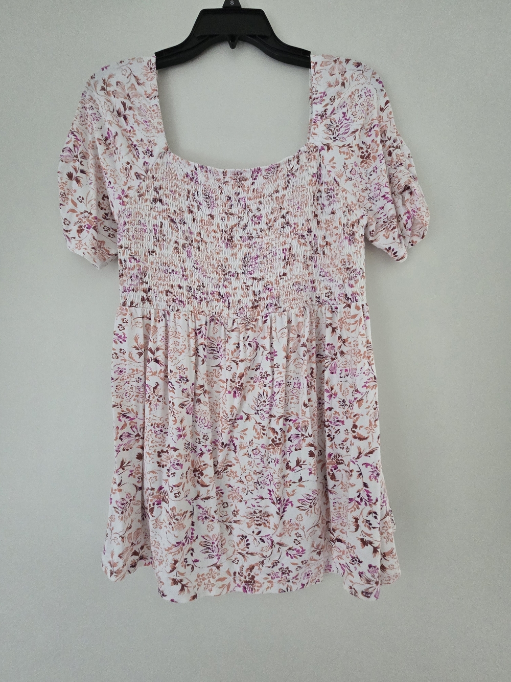 Isabel Maternity by Ingrid & Isabel Pink Floral Smocked Square-Neck Tunic